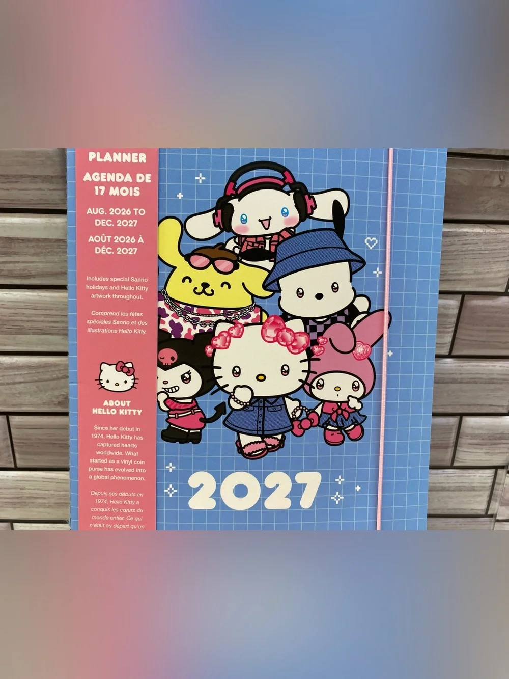 Hello Kitty & Friends ❤️  Monthly 17 months Planner Aug 2026 to Dec 2027 NWT